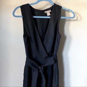 H&M Wide Leg, V neck, Navy Jumpsuit NWOT
